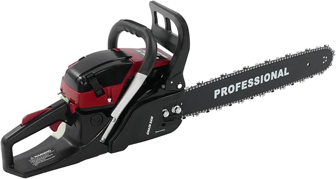 58CC Gas Chainsaw, 2-Cycle Engine Chain Saw Cordless Gasoline Chainsaw, 20 Inch Gas Powered Chainsaw Bar, Handheld Petrol Chain Saw for Wood Cutting | US Stock