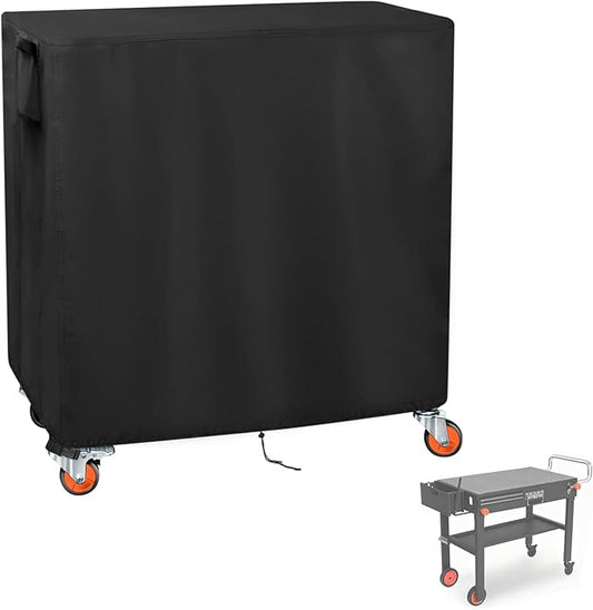 Outdoor Table Cover for EUTRKei Portable Griddle Table, 40 inch Grill Table Cart Cover Waterproof for DeintYei Grill Table/BBQ Cart/Cooler Cart,Black-40"L x 17" W x 28" H