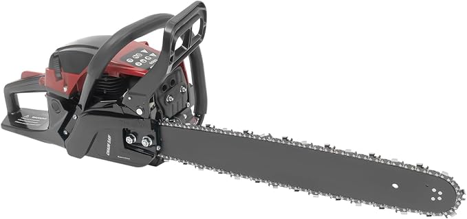 Gas Chainsaw, 58CC 2-Stroke Gasoline Powered Chain Saw 20Inch Cutting Gasoline Chainsaw with Chain & Guide Bar, Petrol Chain Saw Gas Sawing Garden Tool for Wood Cutting Tree Trimming, 10000Rpm