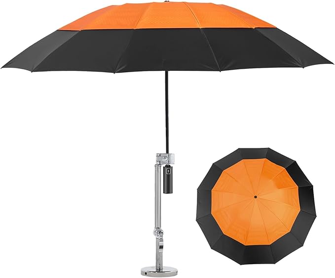 Magnetic Umbrella with Base Kit, Folding HVAC Umbrella with Magnetic Base & Clamp, Stay Cool and Dry for Rooftop & Construction