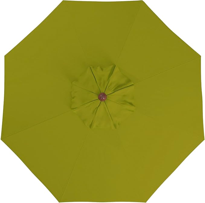 California Umbrella 9' Premium Commercial Hardwood Patio Umbrella, Manual Lift With Olefin Kiwi Fabric