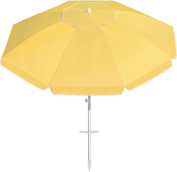 Northroad 8ft Large Beach Umbrella w/Sand Anchor Vent Tilt, Heavy Duty High Wind Patio Umbrellas w/Carry Bag,UV 50+ Sun Protection Portable Sunshade Umbrellas for Garden Pool Backyard