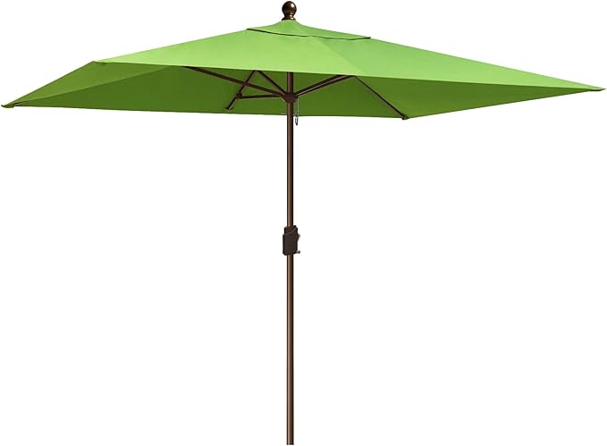 EliteShade USA 10-Year-Non-Fading 6.5x10Ft Rectangular Market Patio Umbrella, UPF 50+ UV Protection Performance Sun Umbrella, Heavy Duty Commercial Grade Outdoor Table Umbrella with Crank, Windproof Vented Top for Garden, Pool, Deck and Outdoor Playset...