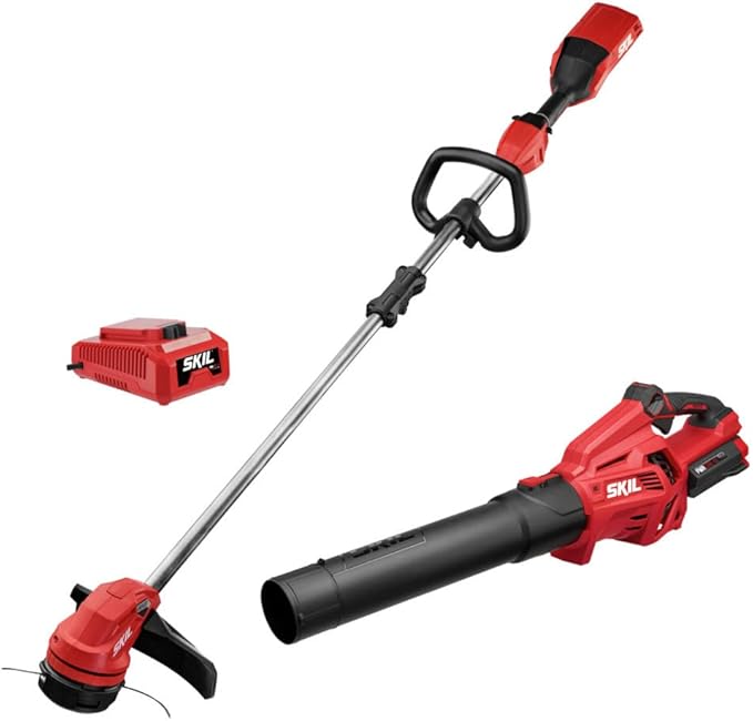 Skil CB7478C-11 PWR CORE 40 Brushless 40V 14%22 String Trimmer and Leaf Blower Combo Kit with 2.5Ah Battery and Charger & SNR0001 Round Nozzle for Blower BL4713-10/BL4713C-11