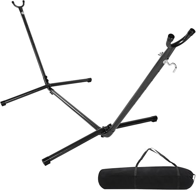 ONCLOUD 550 LBS Capacity Hammock Stand with Portable Carrying Bag, Heavy Duty 2-Person Hammock Frame for Outdoors & Indoors-Black