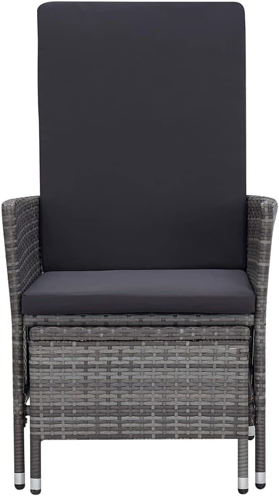 2 Piece Patio Lounge Set with Cushion, Furniture Conversation Sets Outdoor Patio Sectional Patio Lounge Set Piece Patio Set s Poly Rattan Gray