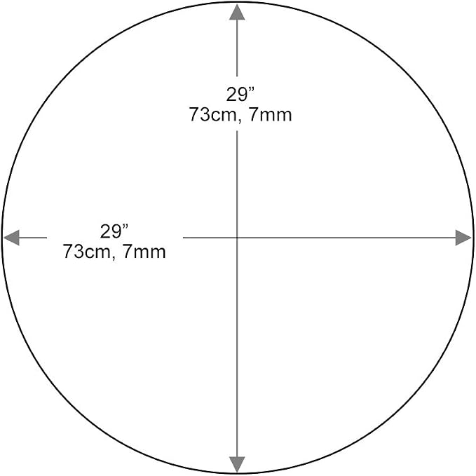 Dulles Glass 29" Round Glass Table Top, 1/4" Thick Clear Tempered Replacement Glass, Flat Polished Edge for Coffee, Dining, Patio Tables & Furniture Protection