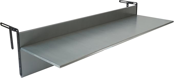 Balcony Bar Table, Folding Deck Rail Table for Patio, Balcony Hanging Desk for Many Railings Compatible, Wooden Bar Serving Table for Porch (Grey, S: 24 x 11.8 inches)