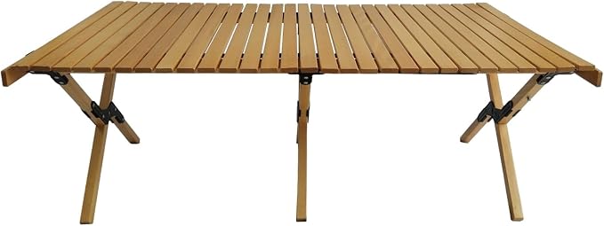 Multi-Function Wooden Foldable Portable Patio Dining Table, Natural Indoor and Outdoor Universal,Natural