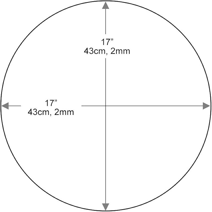 Dulles Glass 17" Round Glass Table Top, 3/8" Thick Clear Tempered Replacement Glass, Flat Polished Edge for Coffee, Dining, Patio Tables & Furniture Protection