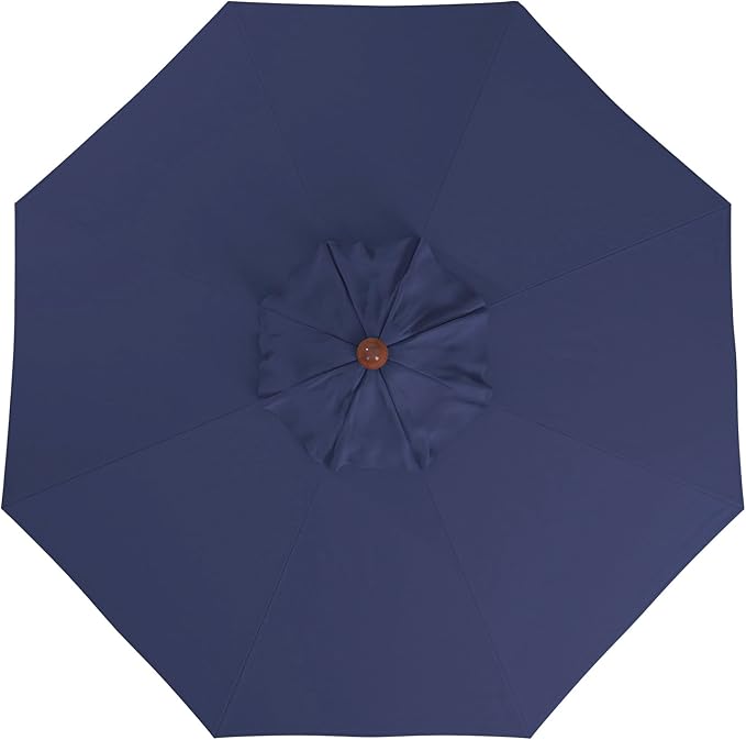 California Umbrella 9' Premium Commercial Hardwood Patio Umbrella, Manual Lift With Olefin Kiwi Fabric