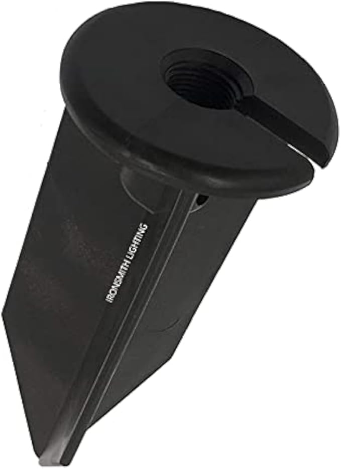 HC Lighting Solutions - Replacement for Kitchler 8-Inch In-Ground Stake 1/2" NPT Thread with Side Wire Way for Easy Installation (Large Head Spike) (Large Head Spike)