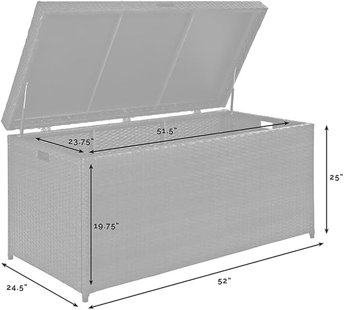 Home Square 2 Piece UV-resistant Resin Wicker Patio Deck Box Set in Brown