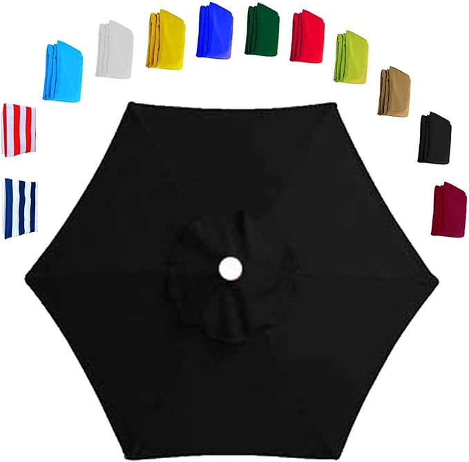 Patio 10FT Umbrella Replacement Canopy Garden Sun Umbrella Replacement Cloth With 6 Ribs/8 Ribs For Outdoor Backyard Pool Umbrellas Cantilever Parasols Replacement Covers