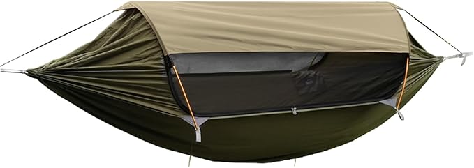 BNEI Double Hammock, Outdoor Tent, Easy to Carry, 270 * 140 cm, Maximum Load 200 kg, Suitable for Patio, Outdoor Camping (Green)