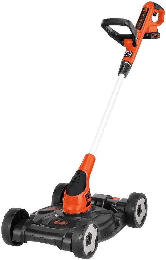 BLACK+DECKER 3-in-1 Lawn Mower, String Trimmer and Edger, 12-Inch with Extra 4-Ah Lithium Ion Battery Pack (MTC220 & LB2X4020)