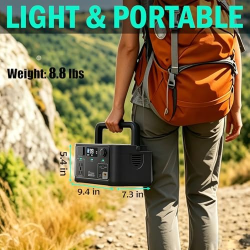 Core 300W Solar Generator with 200W Panel, 600W Peak Backup LiFePO4 192Wh Portable Power Station with 120V AC Outlet for Camping Outdoor