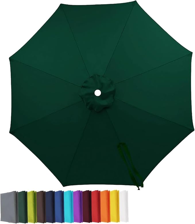 Garden Umbrella Replacement Canopy, Patio Umbrella Cover, 6.6ft-13ft Water Resistant Yard Parasol Top Cover, 6 Ribs 8 Ribs Beach Umbrella Canopy for Outdoor Poolside Balcony