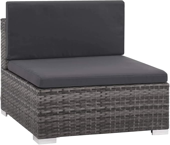 Patio Lounge Set with Cushions,Outdoor Tables and Chairs,Outdoor Furniture Sets,Patio Conversation Sets,for Garden,Deck,Backyard,8 Piece Poly Rattan Gray
