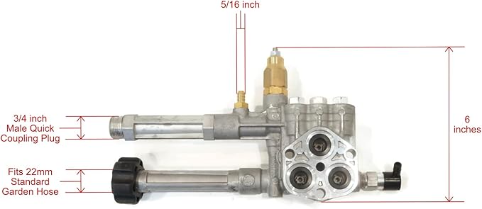 The ROP Shop Compatible Pump Head with Unloader Replacement for Briggs & Stratton AR42940 SRMW2.2G24 Pressure Washer