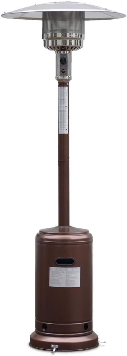 Giantex Patio Heater, 50,000 BTU Steel Propane Heater Lp Gas W/Accessories, Floor-Standing Commercial Outdoor Heater (Bronze)