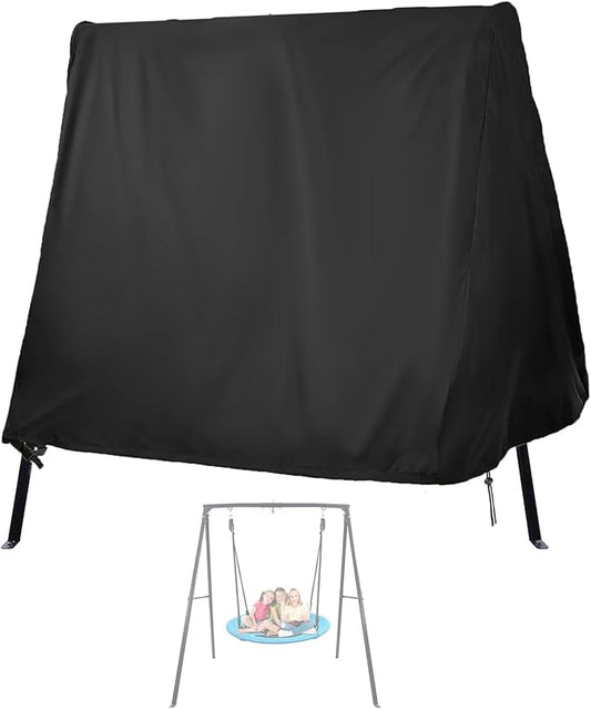 Kasla Outdoor Swing Cover, Waterproof and Heavy-Duty, Cover for Patio A Frame Swing Set & Porch Glider Hammock & Porch Swing Stand - 68" Lx73 Wx70 H