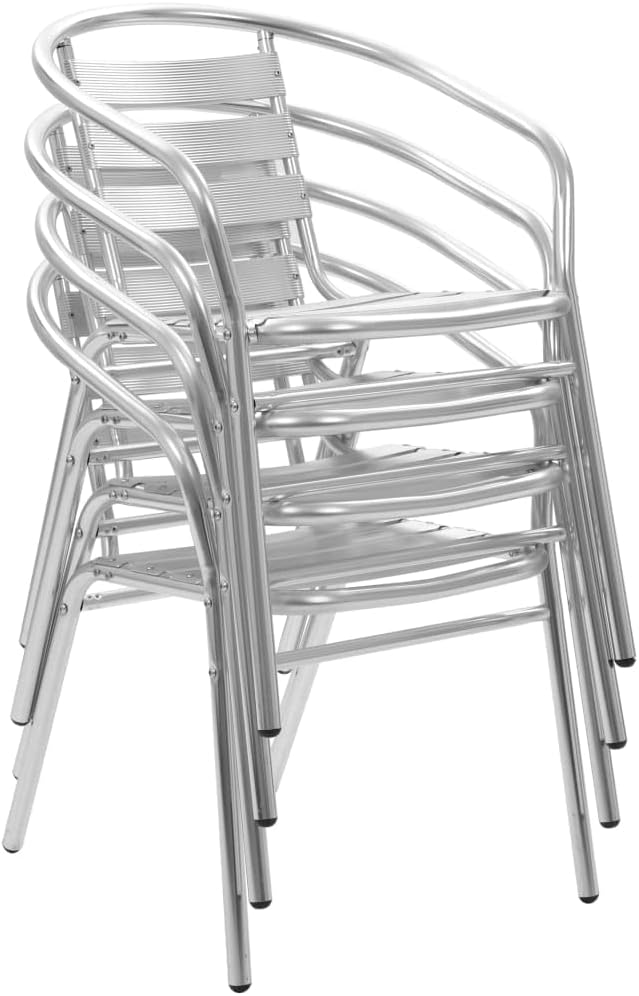 Patio Dining Set,Patio Lounge Set,Outdoor Furniture,Outdoor Furniture Sets,Patio Conversation Sets,for Garden,Deck,Backyard,5 Piece Aluminum Silver