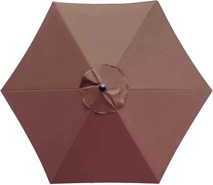 Sunnyglade 7.5ft Patio Umbrella Replacement Canopy Market Umbrella Top Outdoor Umbrella Canopy with 6 Ribs