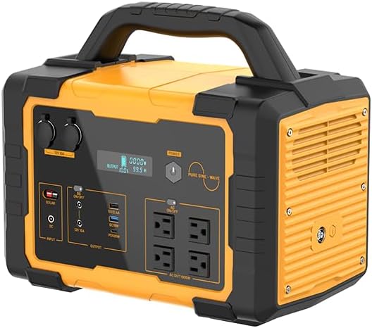 1000W Portable Power Station 1024Wh LiFePO4, (20000W Peak) Backup Battery, Solar Generator for Home Emergency Camping