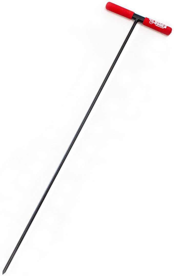 Bully Tools Steel Soil Probe with T-Style Handle | Heavy Duty Ground Probe Rod for Garden Soil Testing | Ideal for Gardening Tools and Greenhouse Accessories, 0.5" Steel Diameter, 100% Made in USA