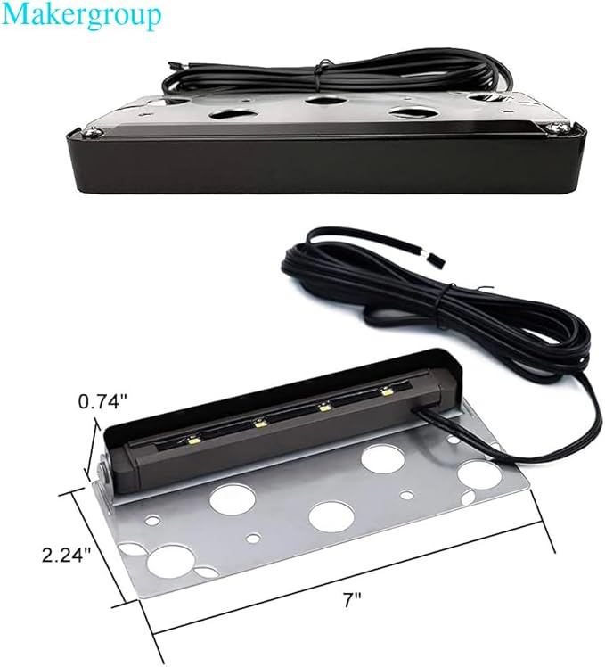LED Deck Lights 12V Low Voltage 7" Hardscape Lights Perfect for Outdoor Kitchen Landscape Lighting Step Deck Paver Rock Lights Retaining Wall Lights Warm White 2700K 1.5-Watt