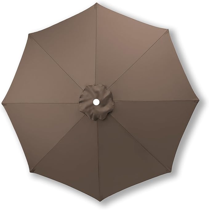 10ft/9ft/7.5ft Patio Umbrella Replacement Canopy for 6/8 Ribs, Outdoor Market Patio Table Umbrella Top Canopy Cover for Backyard Garden Courtyard Swimming Pool