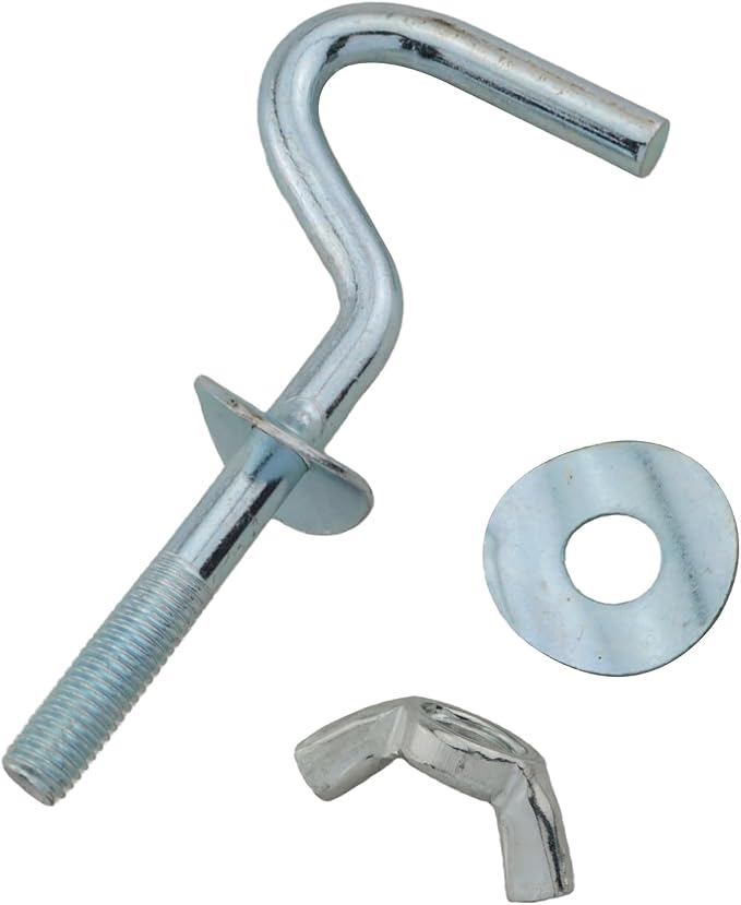 2PCS Hammock Anchor Hooks Galvanized Iron Heavy Duty Hammock Replacement Hooks for Indoor Outdoor Swings Chairs Flower Baskets and Hanging Items