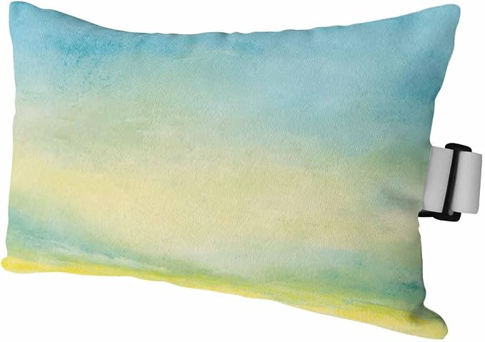 Outdoor Pillows Covers with Inserts Abstract Meadow Oil Painting Style Green Waterproof Recliner Pillow with Adjustable Strap Throw Pillows for Patio Furniture Pool Lounge Chair, 11x16 inch, 1PCS