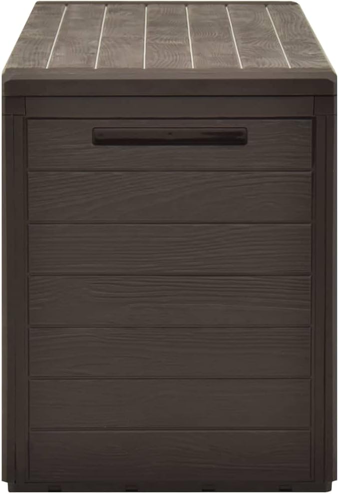 【Fast Shipping】 Outdoor Rattan Storage Box, All Weather Deck Box for Patio Furniture Storage, Outdoor Toys and More Patio Storage Box Brown 45.7"x17.3"x21.7"