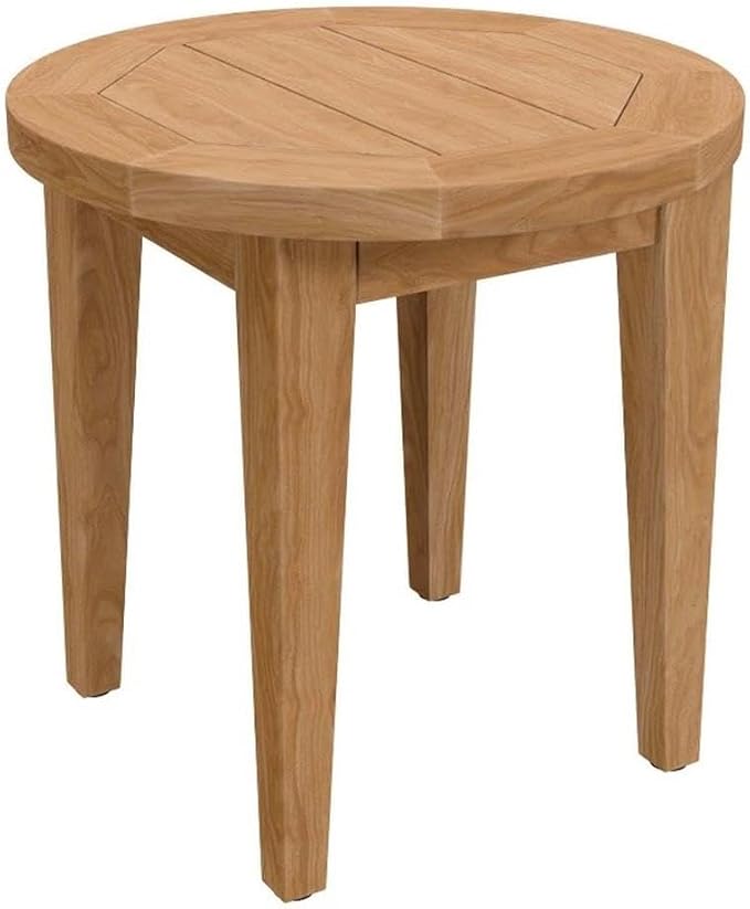 Modway Brisbane Modern Teak Wood Outdoor Patio Side Table in Natural