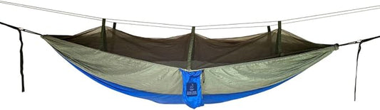 Travel Hammock with Bug Net - 9.75' - Blue