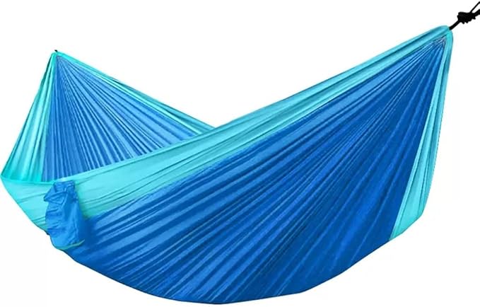 Outdoor Hammock Anti-Rollover Travel Camping Portable Hammock Hanging Chair Outdoor Portable Camping Travel Equipment (Color : Blue, Size : 300 * 200cm)