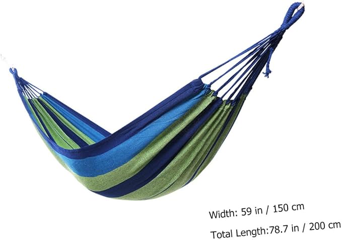 Abaodam Double Camping Hammock Canvas Swing for Outdoor and Indoor Use Thickened and Widened Portable Hanging Hammock Suitable for Adults
