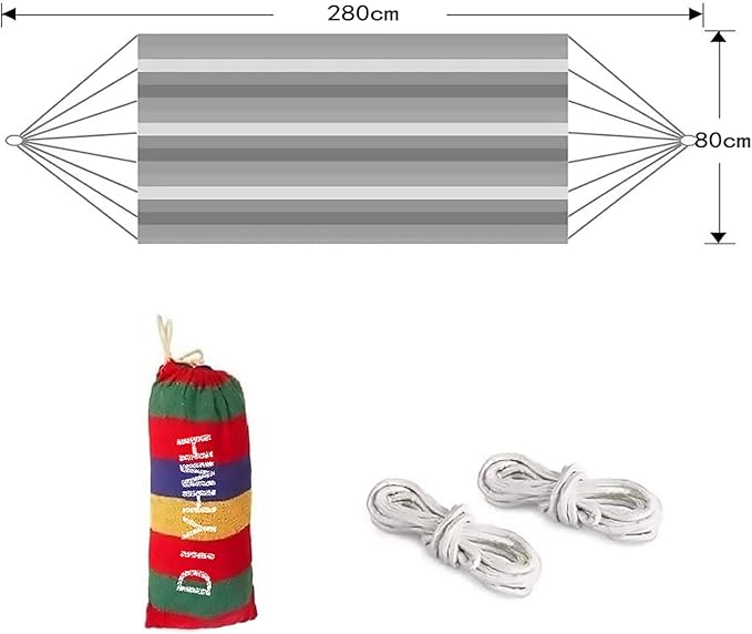 Camping Hammock,Double or Individual Hammock with Two Tree Straps Portable Hammock with Travel Bag or Backyard, Porch, Hiking, Patio,Garden Outdoor and Indoor (Rainbow)