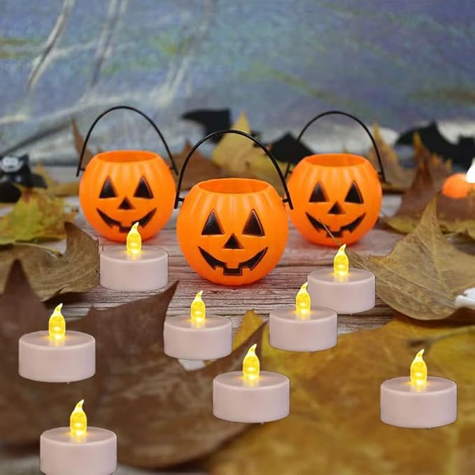 Tea Light, 12 Pack Flameless LED Tea Lights Candles Flickering Warm Yellow 200+ Hours Battery-Powered Tealight Candle. Ideal for Party, Wedding, Birthday, Gifts and Home Decoration (12 Pack)