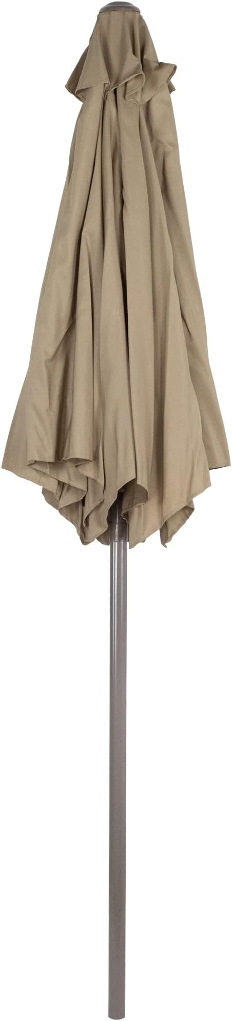 Northlight 7.5ft Outdoor Patio Market Umbrella with Hand Crank, Taupe