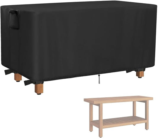 Outdoor Bench Cover for AquaTeak 36" Spa Teak Shower Bench, 36inch Waterproof Teak Bench Cover for Bathroom Bench, Sauna Benches, Wooden Benches, Black-36"L x 14" W x 18" H