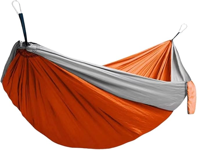 Portable Polyester Hammock for Outdoor Camping Wide and Versatile Load-Bearing Stable and Easy to Install Tree-Hanging Hammock Comfortable(L)