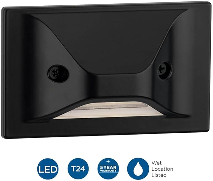 Progress Lighting P660005-020-30 4.5-Watt 3000K Integrated LED Wall or Step Light Antique Bronze