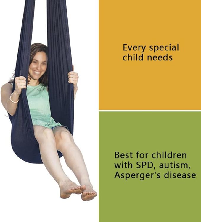 Outdoor Indoor Swing Hammock for Cuddle Up to Sensory Child Therapy Special Needs for Kids and Adults Hardware Included (Size : 150 * 280CM/59 * 110in)