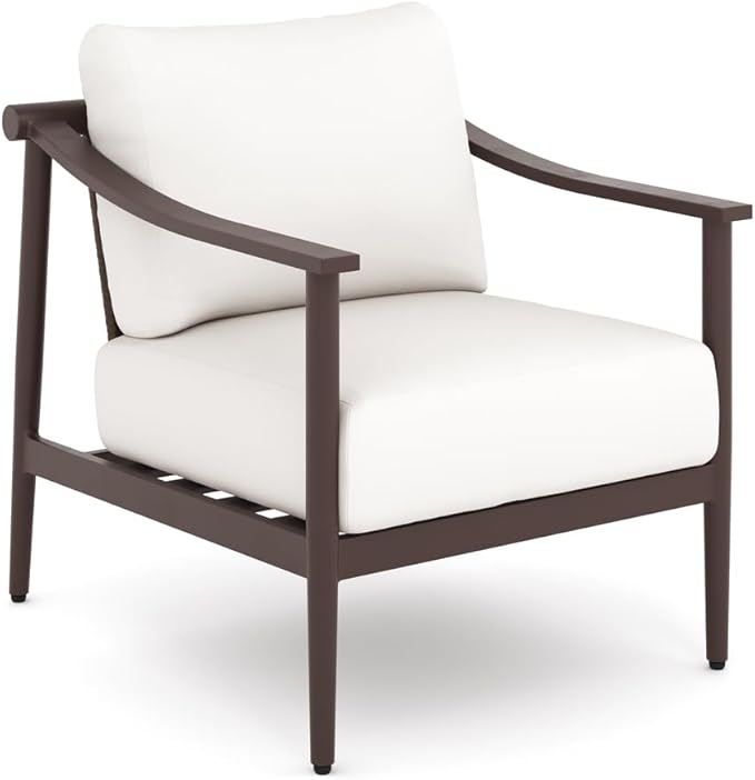 New Classic Furniture Moana Aluminum Metal Patio Conversation Sets for 5 (Ivory) – Stylish Outdoor Patio Conversation Sets – Outdoor Furniture Sets for Balcony, Deck, or Small Outdoor Spaces