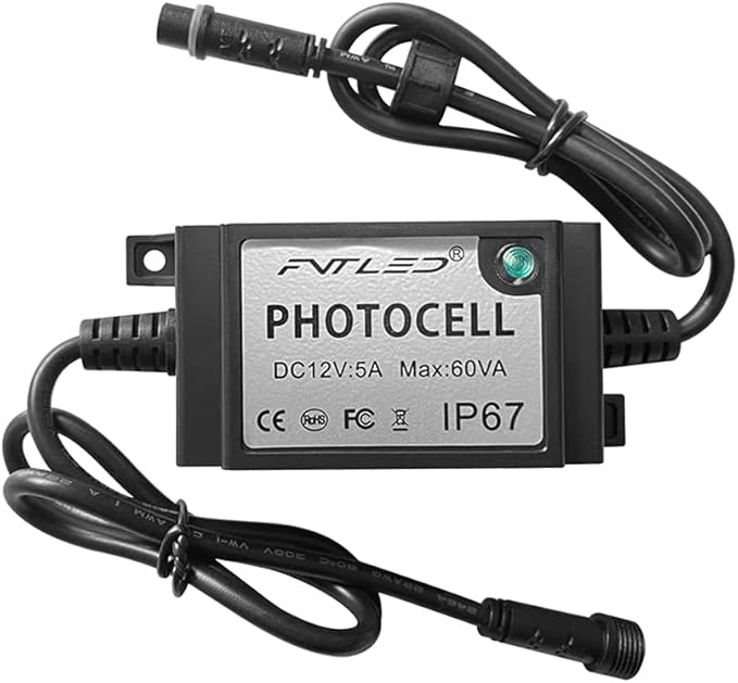 LED Photocell DC 12V PC Waterproof IP68 Max.Load Power 60W Only for FVTLED Regular Low Voltage Deck Lights