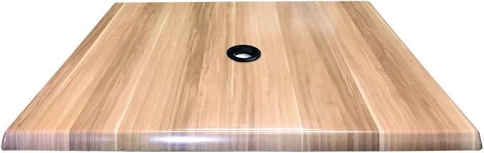 30" x 30" Natural, Indoor/Outdoor All-Season EnduroTop Table Top with Umbrella Hole