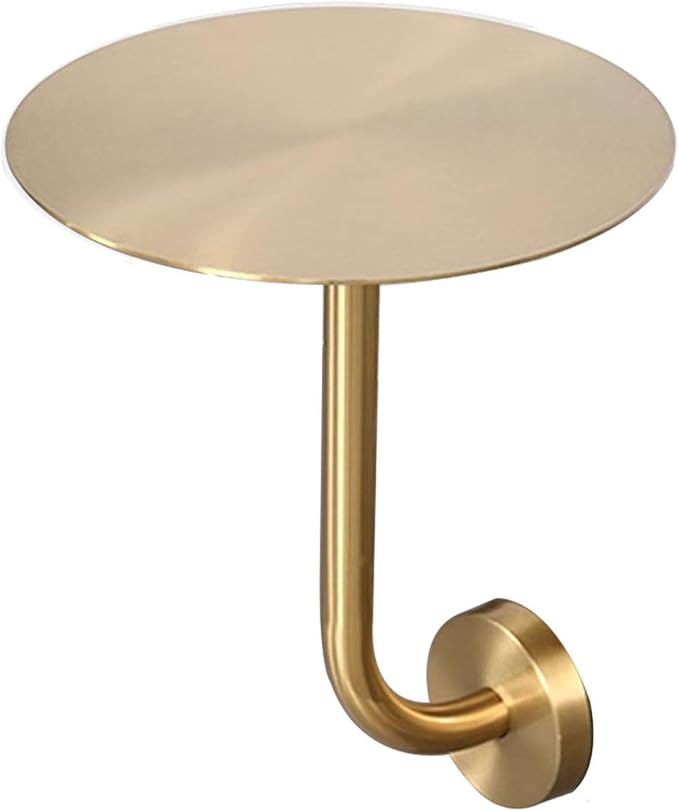 Round Bistro Pub Table - Wall-Mounted Cocktail Table, Silver Stainless Steel, Ideal for Indoor/Outdoor Dining, Compact 15.7"x15.7"x17.7" Bar Table for Home & Patio